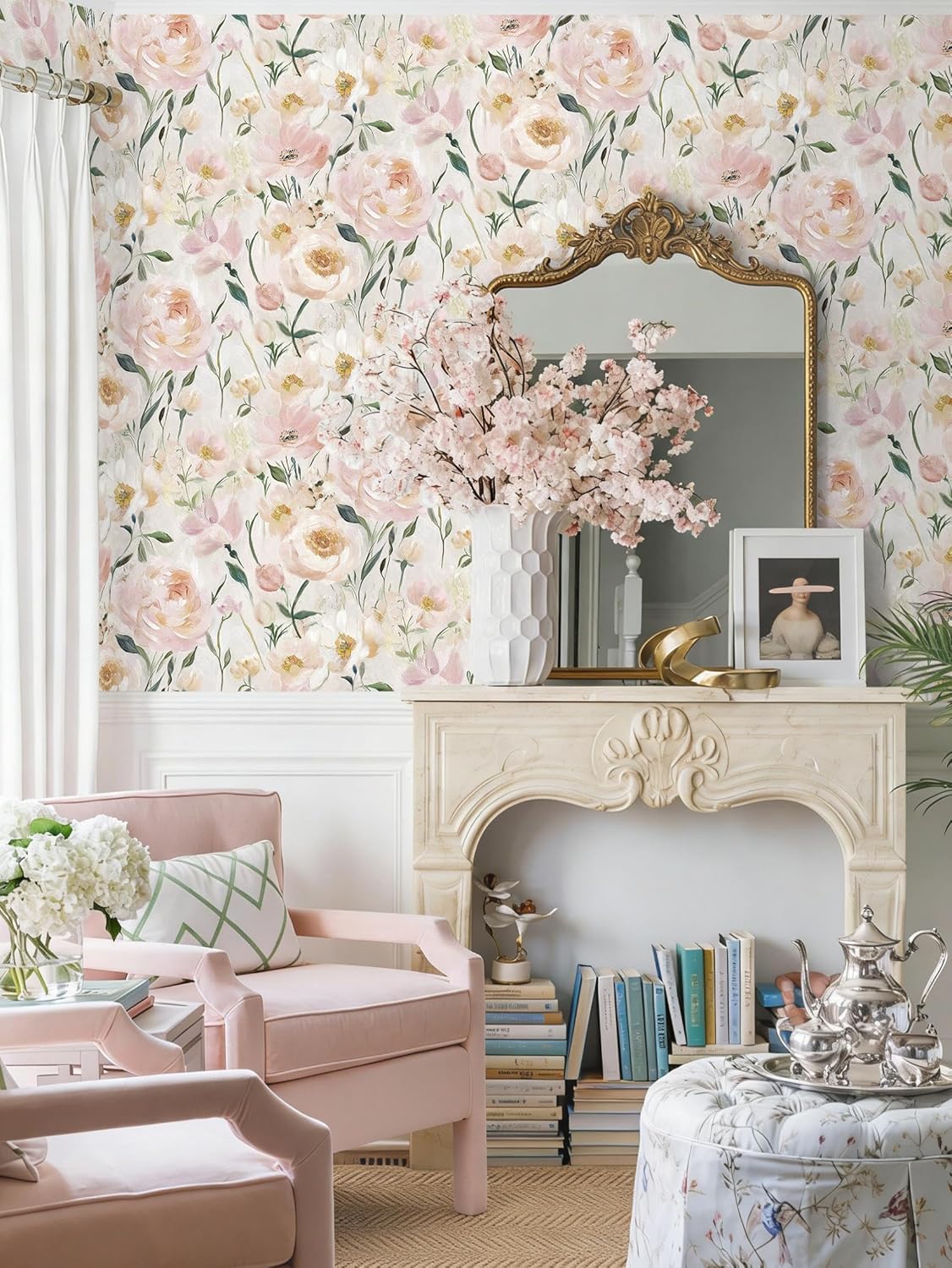 Heroad Boho Peel and Stick Wallpaper Beige Renter Friendly Wall Paper Peel and Stick Modern Contact Paper Neutral Geometric Wallpaper for Bedroom Bathroom Cabinets Decor Vinyl Waterproof 17.3"x78.7"
