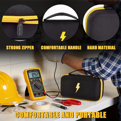 Comecase Hard Carrying Case for Fluke 87-V/ 88V/ 15B+/ 17B+ and More Digital Multimeter, Protective Travel Storage Bag - Black