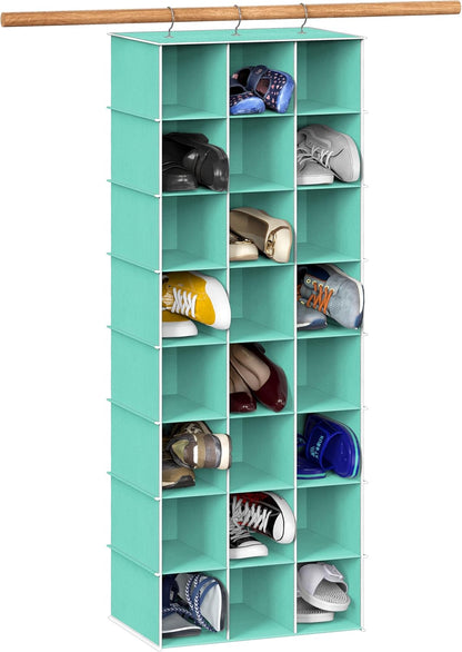 Simple Houseware 24 Section Shelves Hanging Shoes Organizer Holder for Closet, Gray