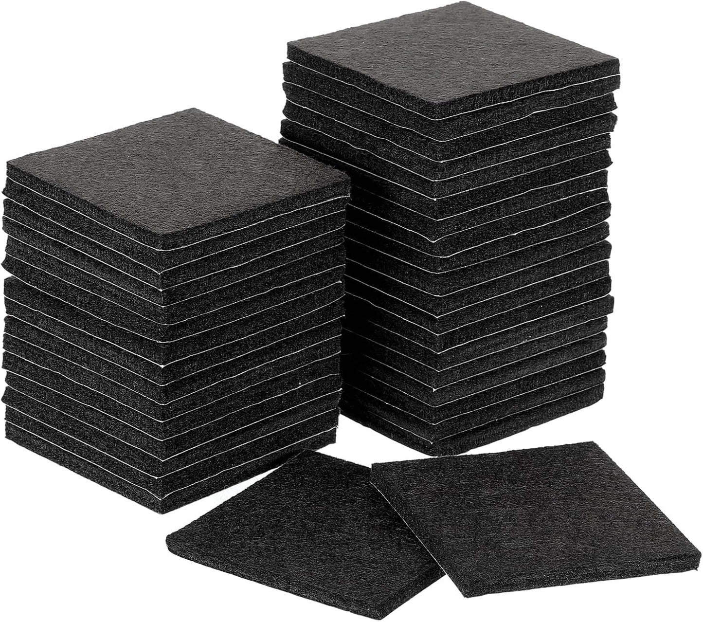 uxcell Furniture Pads, 36Pcs 1.5" - Square Self Adhesive Felt Furniture Pads, Floor Protectors for Furniture Feet Chairs Legs Hardwood Floors (Black)