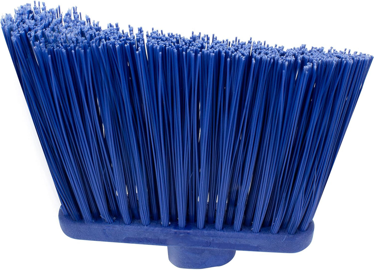 SPARTA Plastic Broom Head, Angled, Un-Flagged for Large Debris Indoor, Outdoor, Home, Restaurant, Lobby, Office, 12 Inches, Green