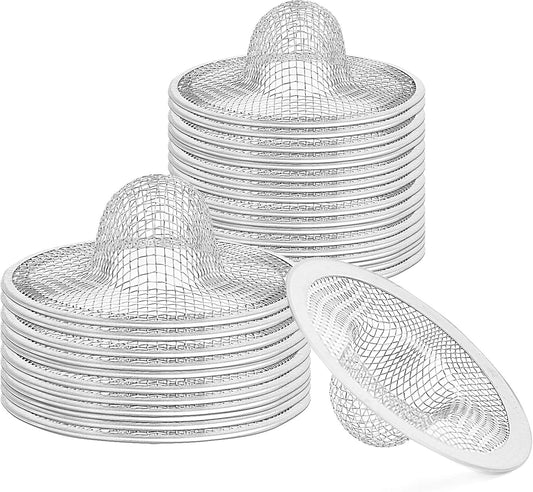 Kingrol 50 Pack 2-3/4 Inch Stainless Steel Sink Strainers, Small Mesh Drain Strainer Baskets for Kitchen Sink, Bathroom Sink, Bathtub, Laundry, Floor Drain and Utility Sink
