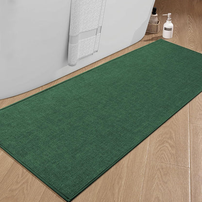 chakme Bathroom Rugs Mat 24x17, Ultra Thin Non Slip Bath Mat Small Quick Dry Absorbent Bath Mat for Bathroom Floor, (Dark Beige, 24"x17")