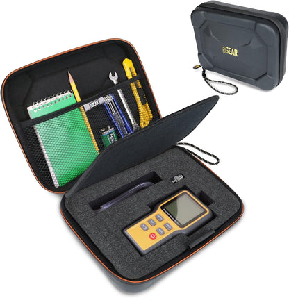 USA Gear Manometer Case with Customizable Foam Interior Fits Leaton Air Pressure Meter, Klein ET180, Batteries, Cables & more Manometer Accessories - Semi Rigid Case with Water Resistant Exterior