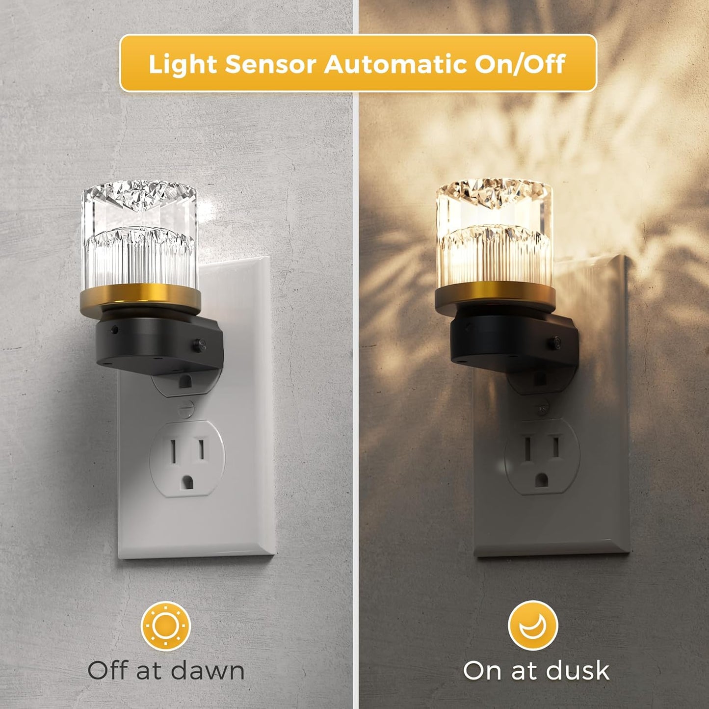 L LOHAS LED Night Light, Bubble Night Lights Plug into Wall,2 Pack 3000K/4000k/5000K Adjustable Color Temperature Night Light,Dimmable Nightlights with Dusk to Dawn Sensor for Rooms Bathroom Hallway