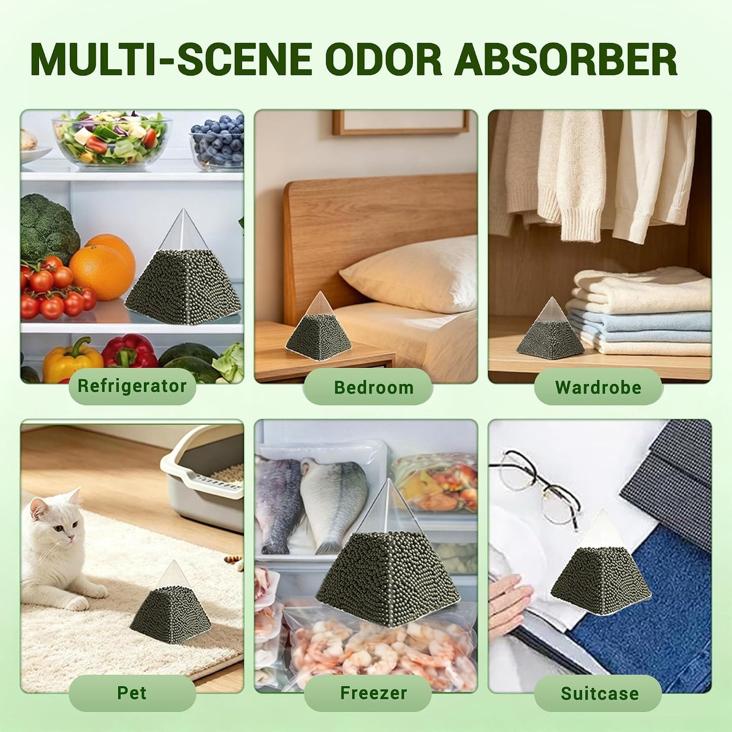 Activated Charcoal Odor Absorber 30 Pack (30 * 20g), Natural Air Purifying Bags, Refrigerator Deodorizer, Shoe & Closet Odor Eliminator, Reusable Non-Toxic Air Freshener for Home Car Basement