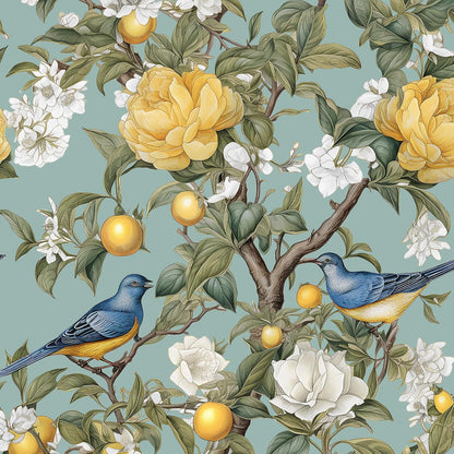 Danodoi Yellow Floral Wallpaper Peel and Stick Vinyl Wallpaper Stick and Peel Colorful Contact Paper for Cabinets Waterproof Self Adhesive Wall Paper for Kitchen Countertop Wall 17.5" x 118"