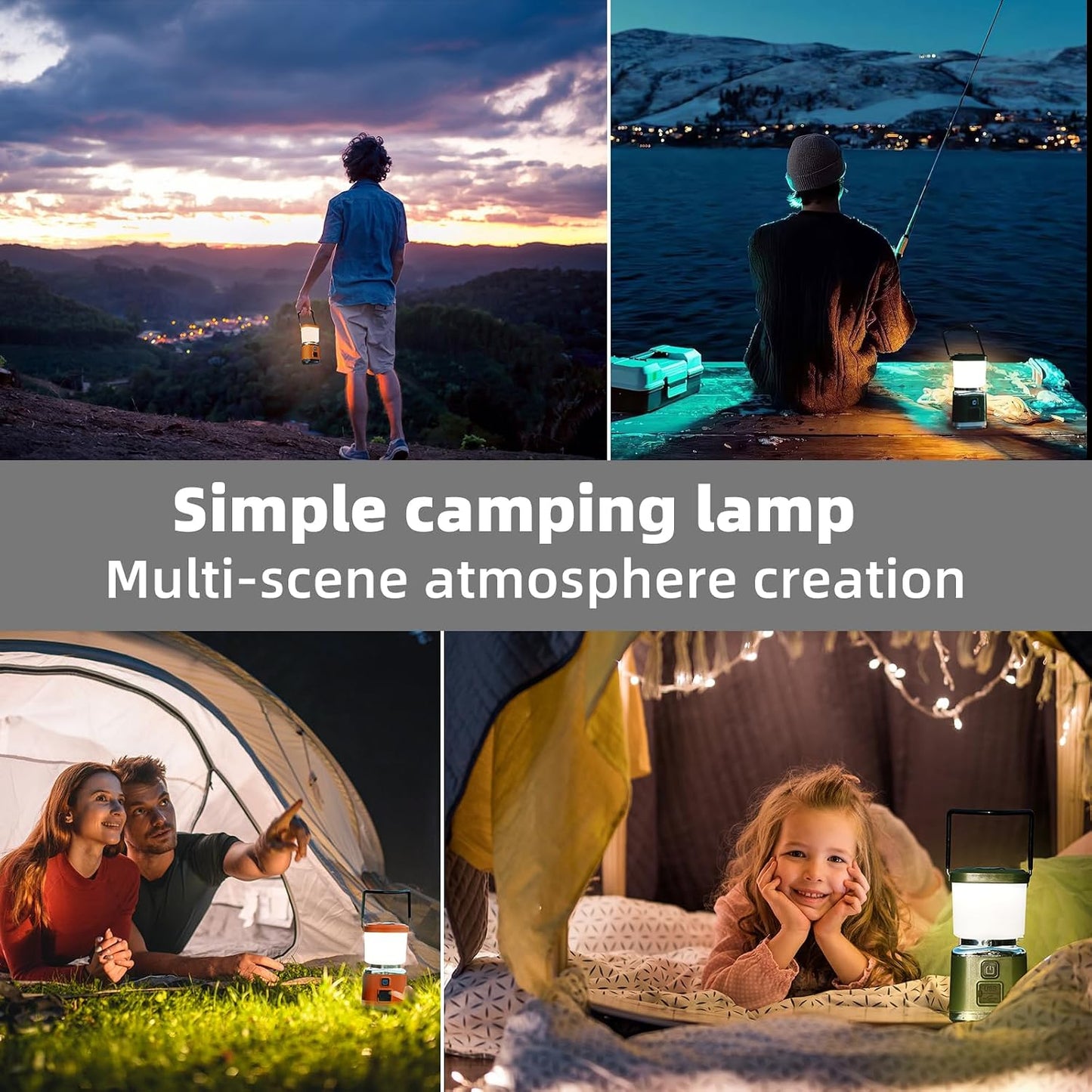 Allspark LED Camping Lantern Rechargeable,1500LM 4 Light Modes Magnetic Camping Lights,Bright Portable Home Lantern, IPX4 Waterproof Tent Lights for Hiking,Power Outages,Emergency,Hurricane(White)