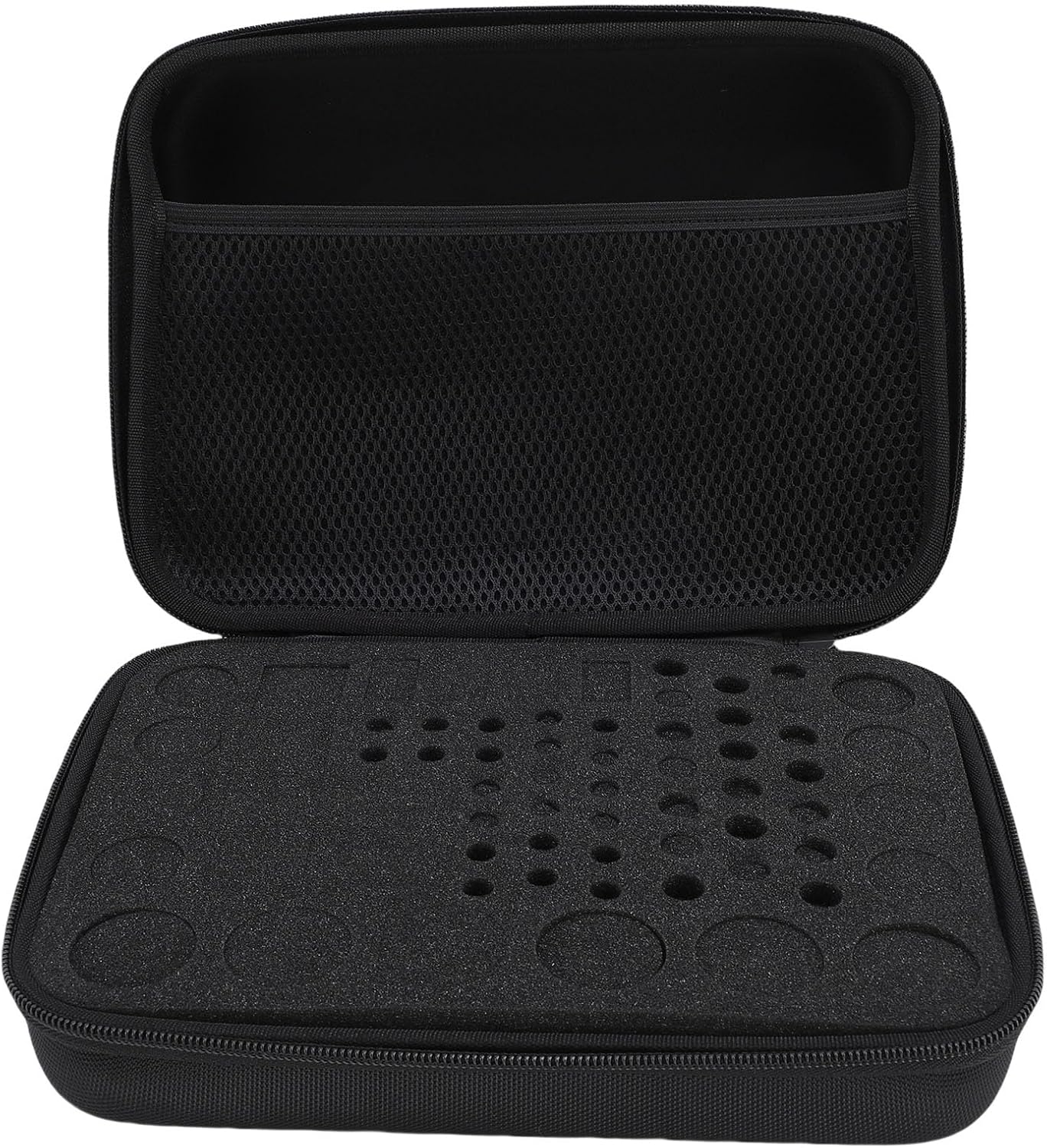VBESTLIFE Hard Battery Organizer Storage Box, Carrying Case Bag Holder Holds 63 Batteries AA AAA C D 3V 9V, for Battery Tester and Accessories