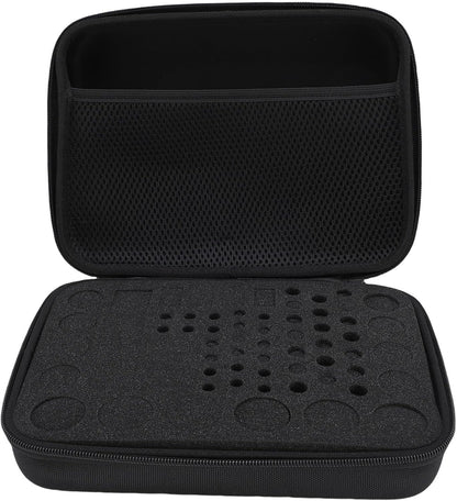 VBESTLIFE Hard Battery Organizer Storage Box, Carrying Case Bag Holder Holds 63 Batteries AA AAA C D 3V 9V, for Battery Tester and Accessories