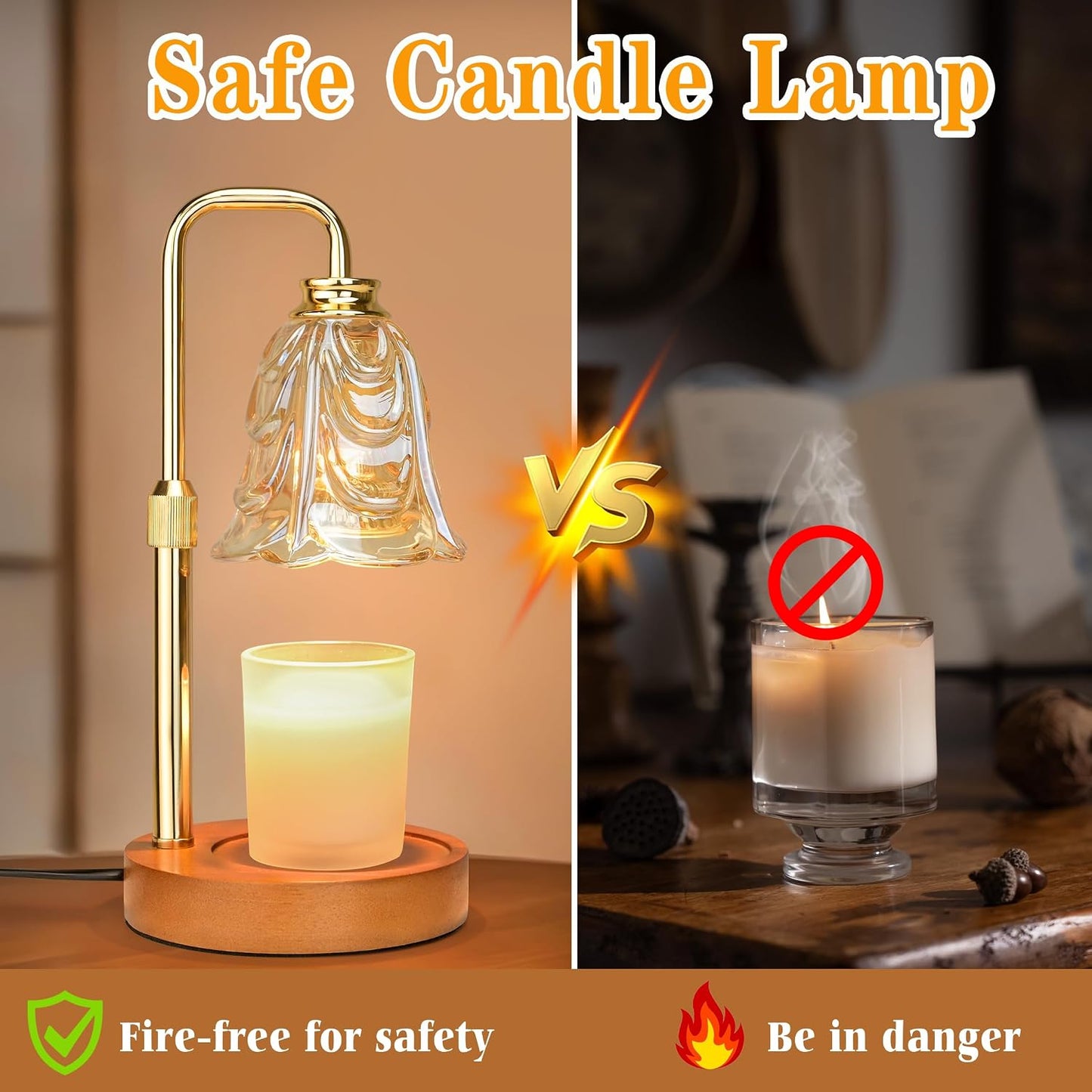 Candle Warmer Lamp with Timer Dimmer, Adjustable Height Pink Tulip Candle Wax Warmer, Christmas Birthday Gift for Mom Women,House Warming Gifts for New Home Bedroom Decor,Flower Pink