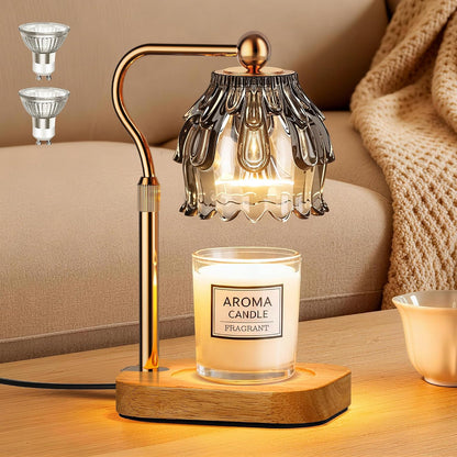 Candle Warmer Lamp with Timer Dimmer - Birthday Gift for Women Mom, Electric Wax Melter Warmer Adjustable Height for Jar Candles Housing Warming Home Decor