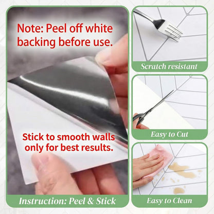 Nuanchu 10 Sheets White Herringbone Peel and Stick Backsplash 11.4 x 9 Inch 3D Stick on Wall Tiles, Self Adhesive, Waterproof & Easy to Clean for Kitchen Bathroom Rental Wall Tile