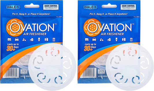 Walex Ovation Portable Air Freshener Discs, Solid Odor Control Deodorizer for Toilets, RV Trailers, Boats, Cars, OVAFLAV1, Lavender, Pack of 1