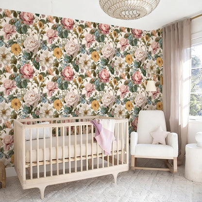 Orainege Pink Floral Peel and Stick Wallpaper Removable Self Adhesive Wallpaper 16.9inx118.1in Modern Wall Paper for Bedroom Bathroom Green Leaf Contact Paper for Cabinets