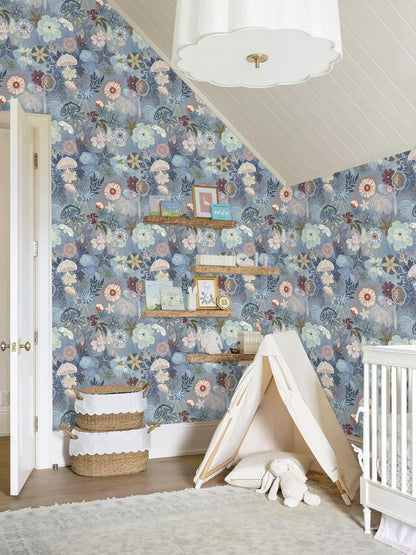 Ismoon Peel and Stick Wallpaper Floral Vintage Stick on Wall Paper Beige French Textured Contact Paper for Cabinet Removable Self Adhesive Wallpaper Vinyl Roll Shelf Deco, 17.3x78.7in
