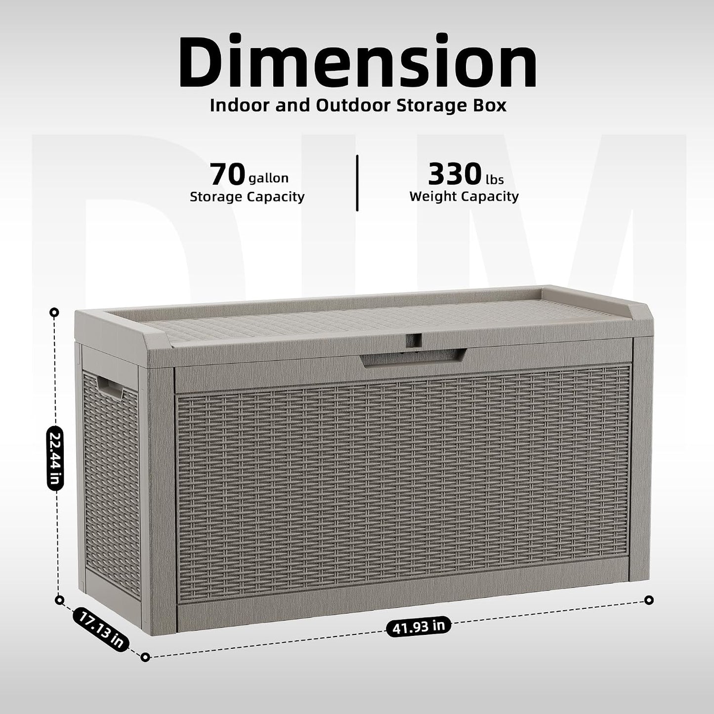 230 Gallon Large Outdoor Storage Box Waterproof, UV Resistant Resin Deck Box with Hydraulic Rod & Lockable Latch for Patio Furniture, Outside Storage Box for Garden Tools, Patio Cushions, Black