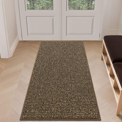 BEQHAUSE Dirt Trapper Door Mat 20" x 32", Non-Slip Washable Doormats Entrance Mat, Dirt Resistant and Absorbent Welcome Mat, Low Profile Floor Mats for Front Back Door and Entryway, Beige