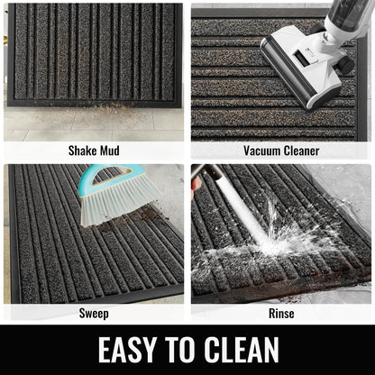 BEHERO Door Mat Outdoor Entrance, 30.5"x17" Extra Durable Front Door Mat Outside, Heavy Duty Welcome Mat for Outside Entry, Back Door Mats Non Slip, Waterproof All-Season Doormats, Yellow