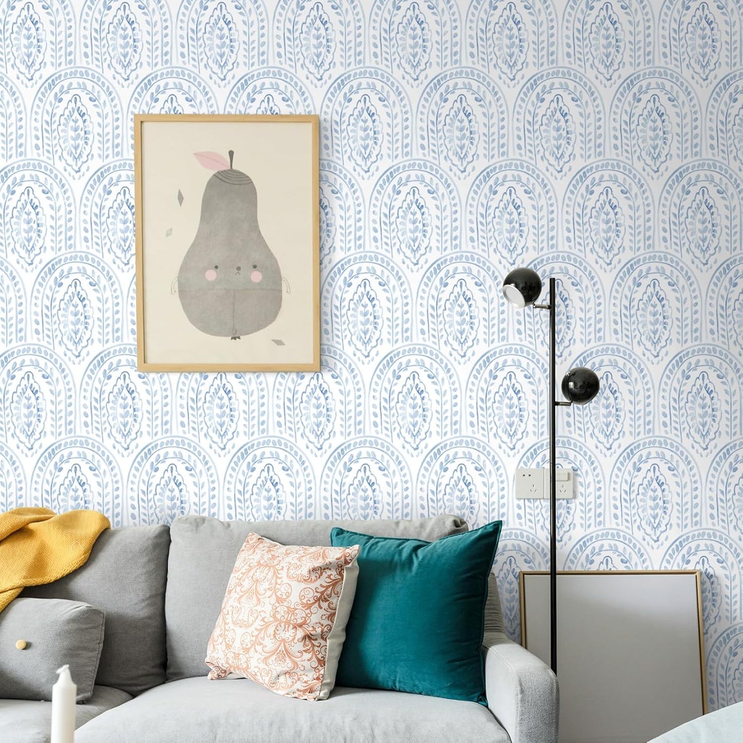 EeeComing Peel and Stick Wallpaper Boho Modern Wall Paper Peel and Stick Removable Contact Paper Self Adhesive Wallpapers for Bedroom and Bathroom Wallpaper Cabinet Shelf Liner Vinyl 118.1 "x17.3