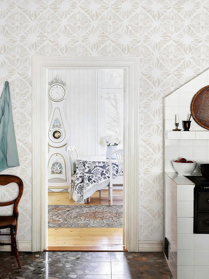 Boho Wallpaper Neutral Peel and Stick Wallpaper 78.7"x17.3" Geometric Wall Paper Beige and White Contact Paper Textured Removable Vinyl Waterproof for Bedroom Farmhouse Kitchen Bathroom