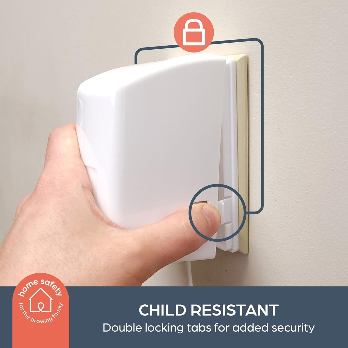 Dreambaby Dual Fit Outlet Cover Box - Baby Safety Outlet Cover for Standard & Decora Plugs - Child Proof Electrical Outlet Plugs - Essential Plug Cover for Baby Proofing - 2 Pack