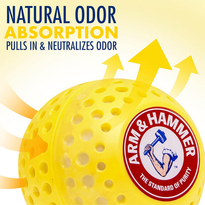 Arm & Hammer OdorBusterz® Odor Eliminator Balls, Sea Breeze, 3 Count – Baking Soda Odor Control for Closets, Drawers, Hampers & Small Spaces
