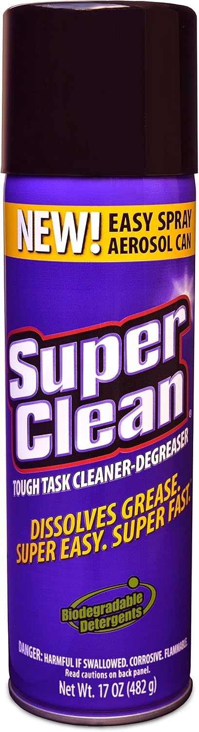 SuperClean Multi Surface All Purpose Gunk Remover Aerosol Degreaser, Biodegradable, 17oz by Super Clean