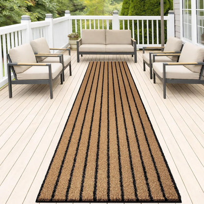 Outdoor Front Door Mat 32" x 48", Dirt Trapping Outside Entrance Rug, Non Slip Shoe Scraper, Heavy Duty Commercial Rug for Patio, Garage, Traffic Area, Office, Roll Packing