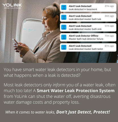YoLink Smart Home Starter Kit: SpeakerHub & Water Leak Sensor 4 with 105dB Audio Alarm 2-Pack, SMS/Text, Email & Push Notifications, Freeze Warning, LoRa Up to 1/4 Mile Open-Air Range, w/Alexa, IFTTT