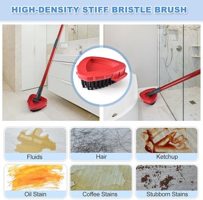 Mop Heads Replacements,Mop Handle,Scrub Brush,Base for Ocedar Rinseclean 2 Tank,Include 2 Microfiber Mops Replace Head,30-58" Adjustable Mop Stick,1 Scrubber Head,1 Spin Base,Bucket not Included