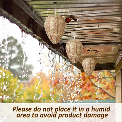 4 Pack Wasp Nest Decoy Hanging Wasp Nest Stay Away from Wasps Hornets Yellow Jackets