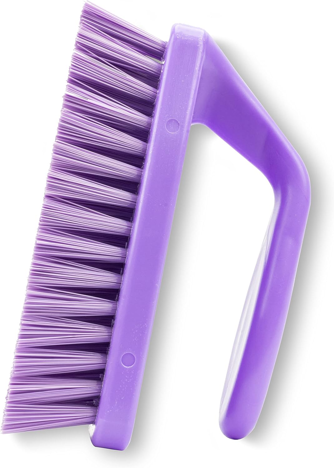 SPARTA Heavy Duty Scrub Brush, Hand Brush with Iron Shape Handle Design for Scrubbing Kitchen Pots and Pans or Bathroom Sink and Shower, 6 Inches, Black, Twin