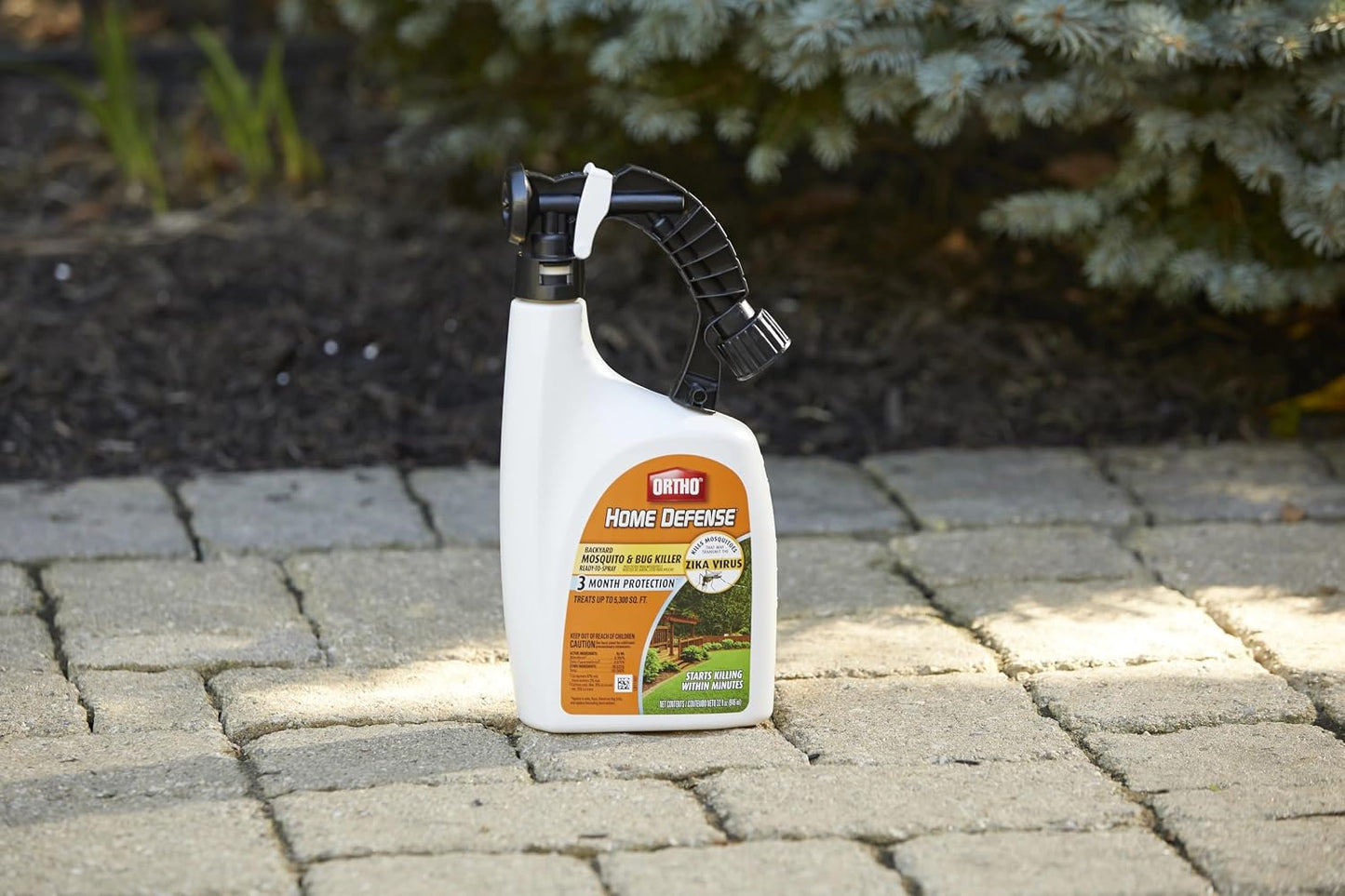 Ortho Home Defense Mosquito Kill and Prevent - Controls Mosquitoes and Larvae, Silent, Easy-to-Use, Mosquito Killer Protects up to 4,300 sq. ft., 1 Station & 2 Bands for 2 Months Protection