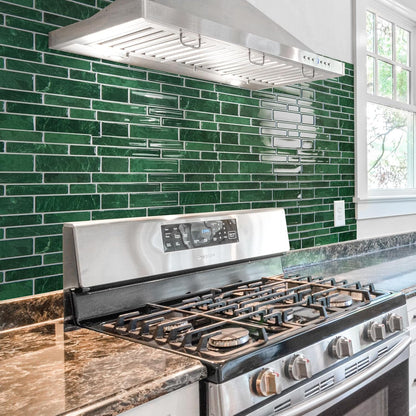 Art3d 10-Sheet Premium Stick On Kitchen Backsplash Tiles, 12"x12" Peel and Stick Self Adhesive Wall Tiles, White Marble Design