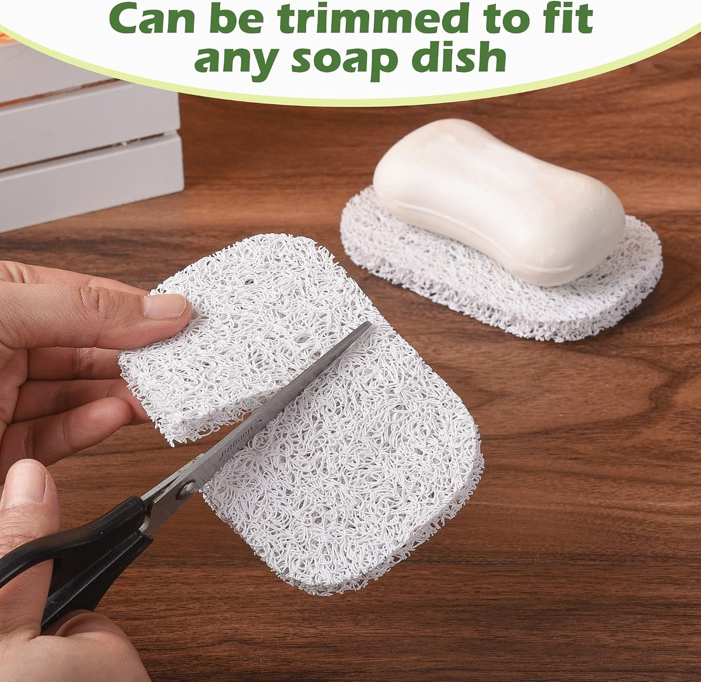4pcs Soap Lifting Pad for Bar Soap,Beige Non-Slip Soap Saver Pads Self Draining Soap Bars Holder Pads for Kitchen Bathroom Travel Hotel Shower Cleaning Supplies