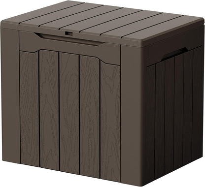 Devoko 100 Gallon Waterproof Large Resin Deck Box Indoor Outdoor Lockable Storage Container for Patio Furniture Cushions Garden Tools (100 Gallon, Black)