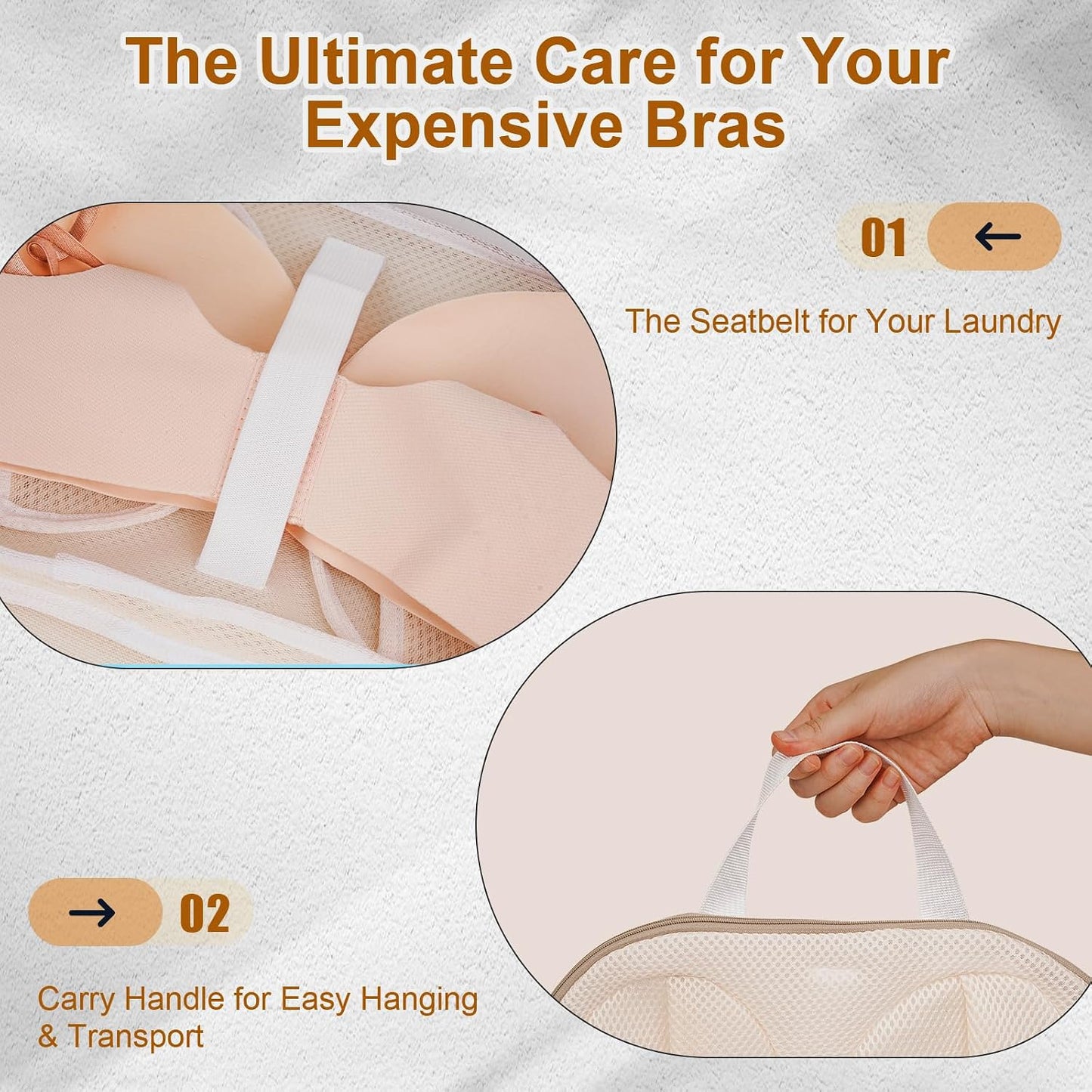 3Pcs Durable Mesh Laundry Bags, Premium Lingerie Bags for Washing Delicates, Underwear, Bra, Shoe, Sock, Laundry Bag Mesh Wash Bags Used in College Dorm, Laundry Room (12 * 16 Inches)