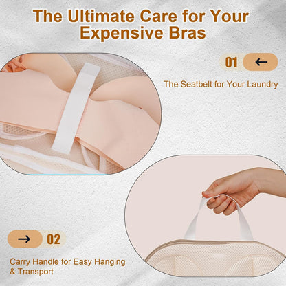 3Pcs Durable Mesh Laundry Bags, Premium Lingerie Bags for Washing Delicates, Underwear, Bra, Shoe, Sock, Laundry Bag Mesh Wash Bags Used in College Dorm, Laundry Room (12 * 16 Inches)