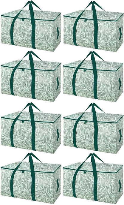 BALEINE 6-Pack Oversized Moving Bags with Reinforced Handles, Heavy-Duty Storage Tote for Clothes, Moving Supplies (Clear, 6-Pack)