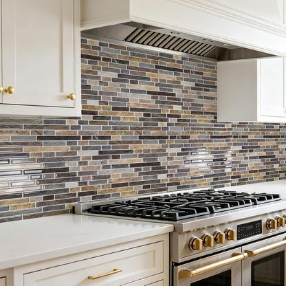 Art3d 10-Sheet Heavy-Duty Peel and Stick Backsplash, Waterproof Wall Tiles Stick on Kitchen Backsplash Living Space, Beige & White