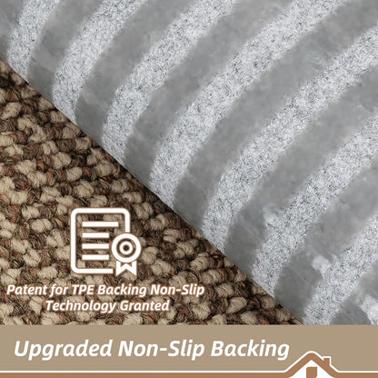 BEQHAUSE Stair Treads for Wooden Steps 28inX9in, Carpet Stair Treads Non Slip Indoor, Machine Washable Stair Runners for Kids Elders and Pets, Carpet for Stair Rugs Mat, TPE Backing, 4pcs, Taupe