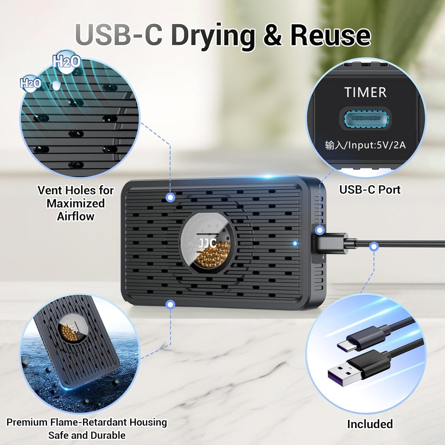 Auto Power-off Cordless Rechargeable Mini Dehumidifier Desiccant,Electric Moisture Absorption Silica Gel Packet for Storage Totes Jewelry Display Cabinet Guitar Case Drawer Photo Album Document-Purple