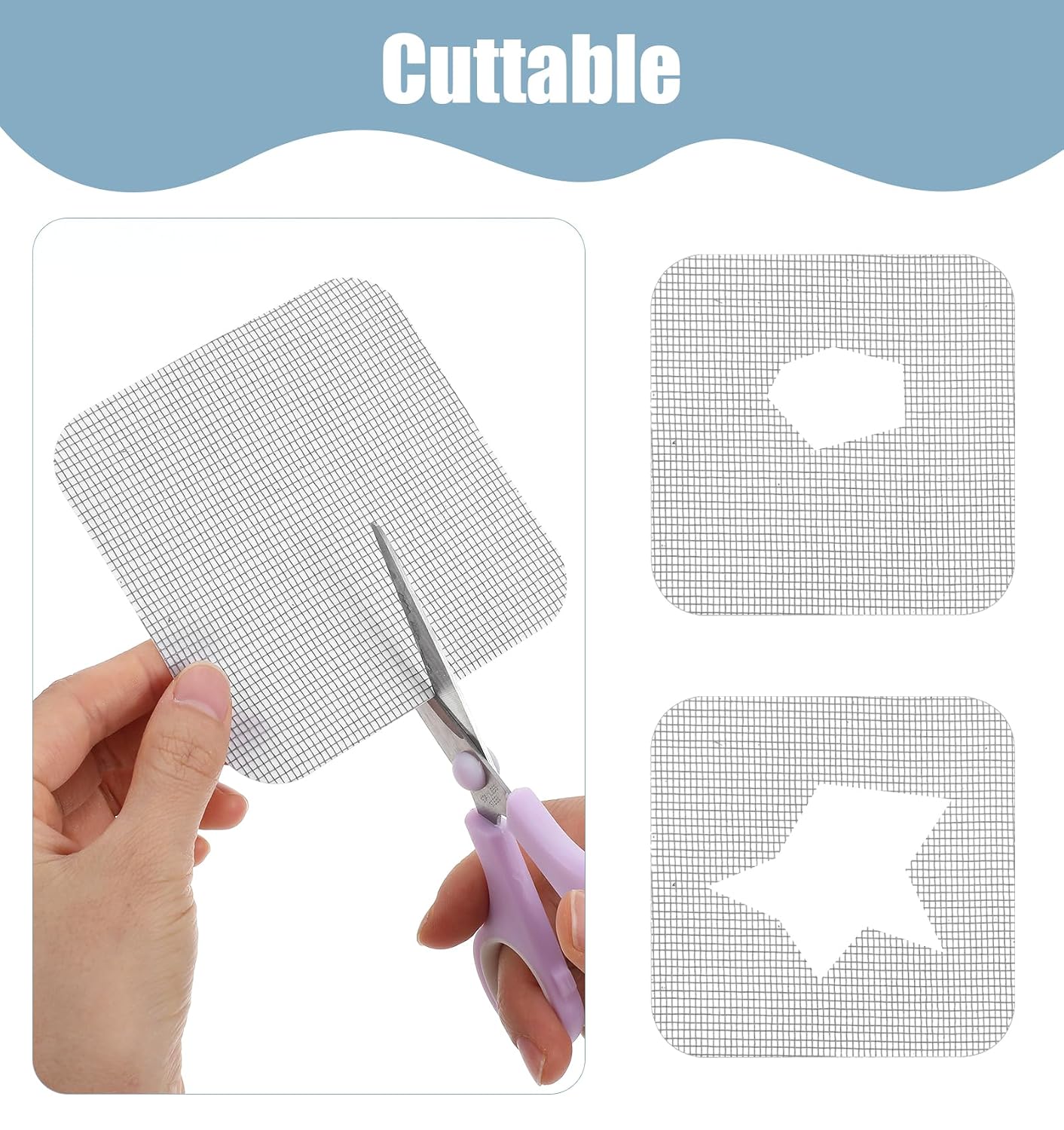20 Pcs Screen Patches Self Adhesive, 4 x 4 Inches Stainless Steel Screen Repair Patches Kit for Window & Door Tears, Silver Rustproof Mesh Tape
