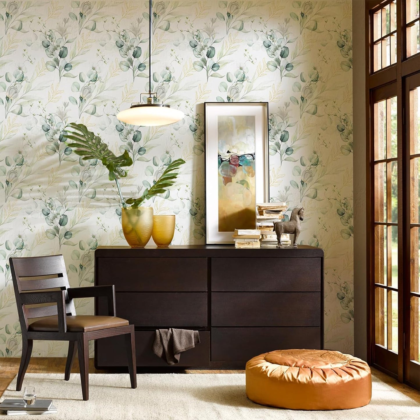 Removable Peel and Stick Wallpaper Boho 17.5 x 118 in Floral for Bedroom Bathroom Easy Peel Off Stick on Wallpaper Contact Paper Renter Friendly Wall Paper