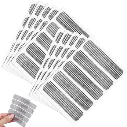 50Pcs Window Screen Patch, Waterproof Self-Adhesive Fiberglass Fine Mesh Weep Hole Covers Anti-Mosquito, Screen Repair Kit