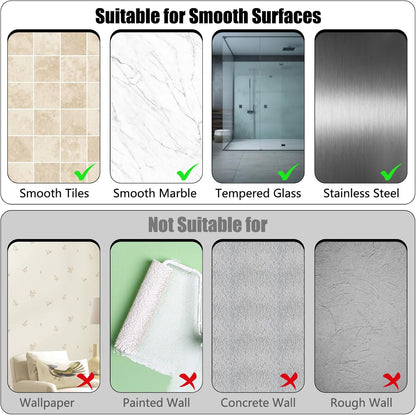 6 Pack Shower Caddy Adhesive Hooks Replacement Adhesive Hooks Sticker No Drilling Strong Sticker Wall Hooks for Bathroom/Kitchen / Office Corner Shelf basket Soap Dish,2 Double Hook and 4 Single Hook