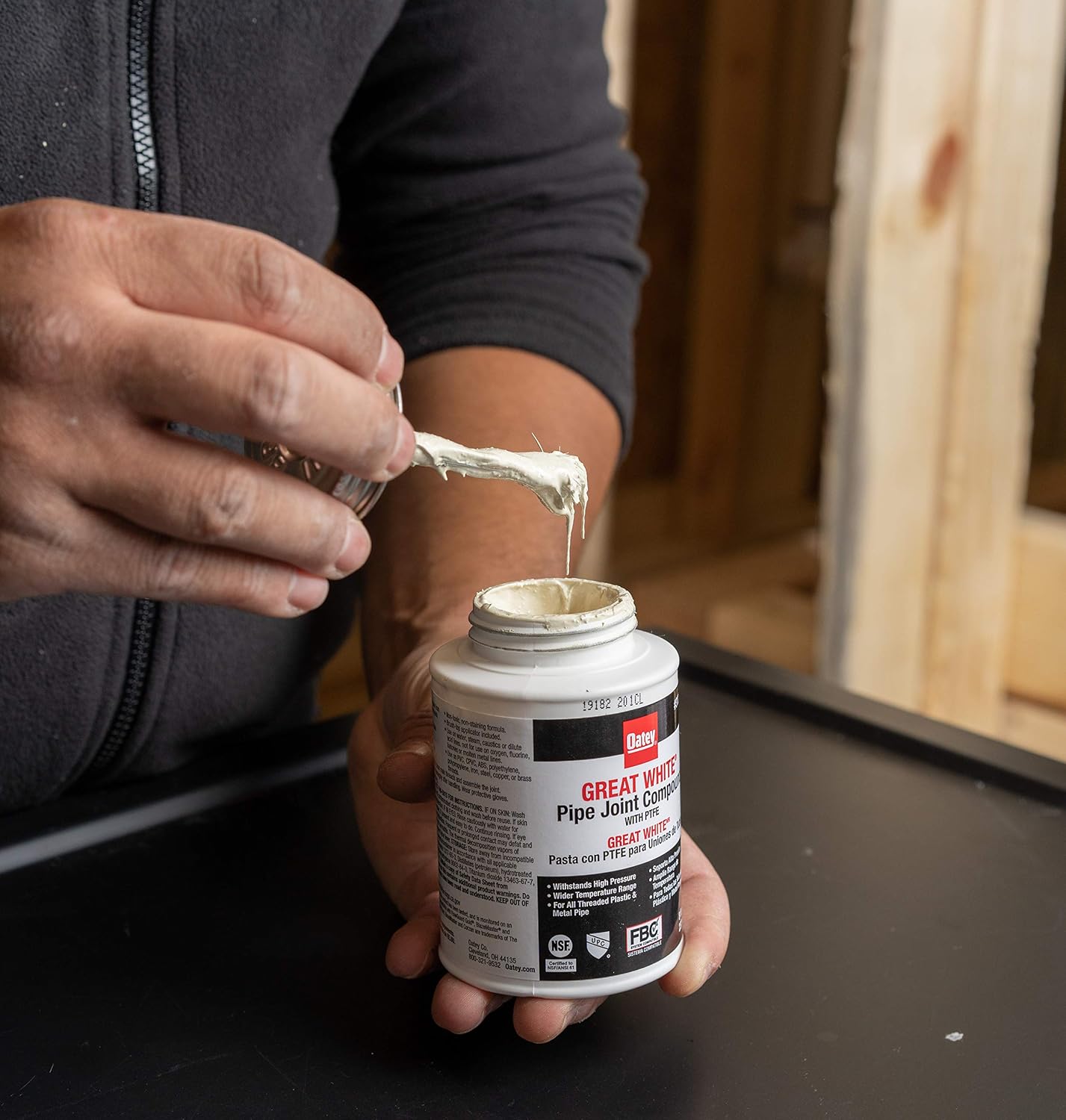 Oatey 31231 Pipe Joint Compound with PTFE with Brush, 8 fl.Ounce