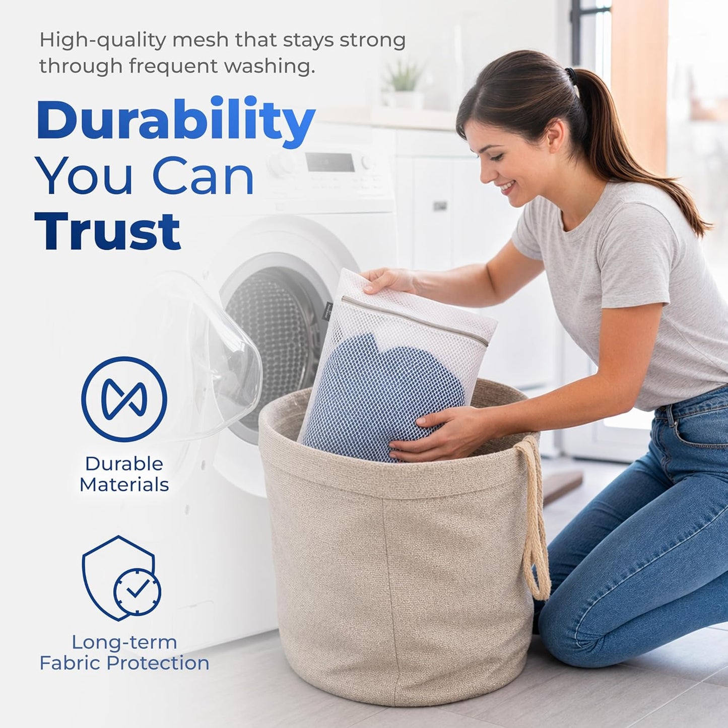 Handy Laundry Mesh Laundry Bag - 4 Pack Zippered Honeycomb Net for Delicates - Delicates Wash Bags for Lingerie, Socks & Underwear - 12x16 Durable Washing Machine Protector