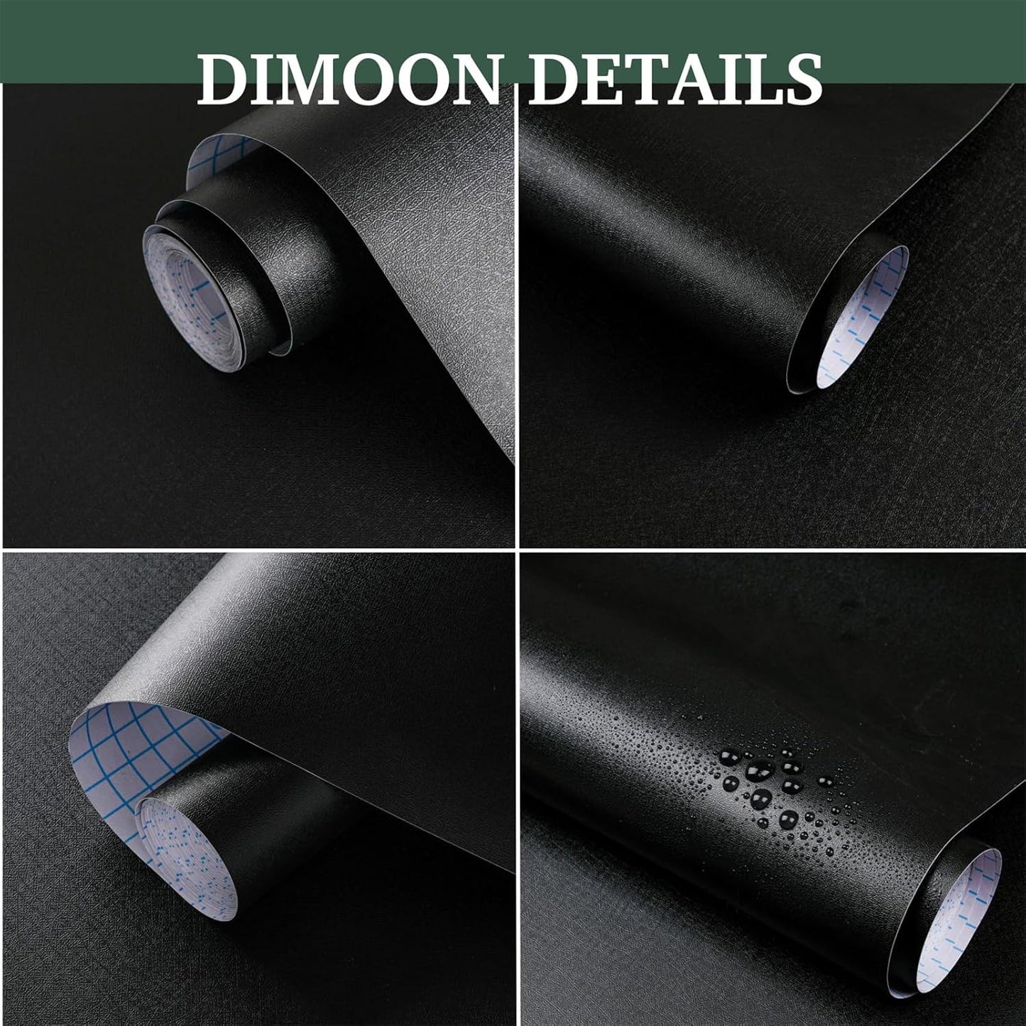 Dimoon 17.7''x118'' Peel and Stick Wallpaper White Contact Paper for New Environmentally Friendly Materials Thickening Upgrade Embossed Renter Friendly Wall Paper Modern Vinyl Wrap Countertop Bedroom